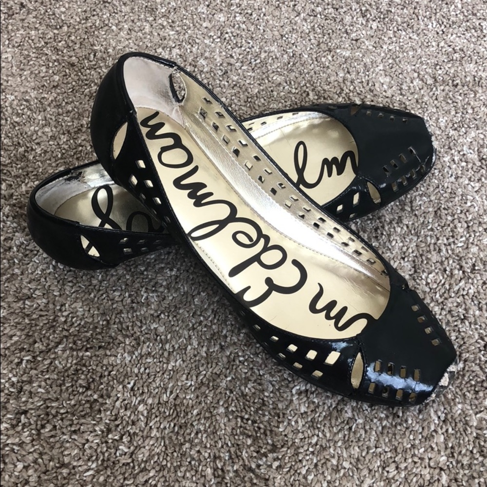 Sam Edelman Clement Black Leather Flats